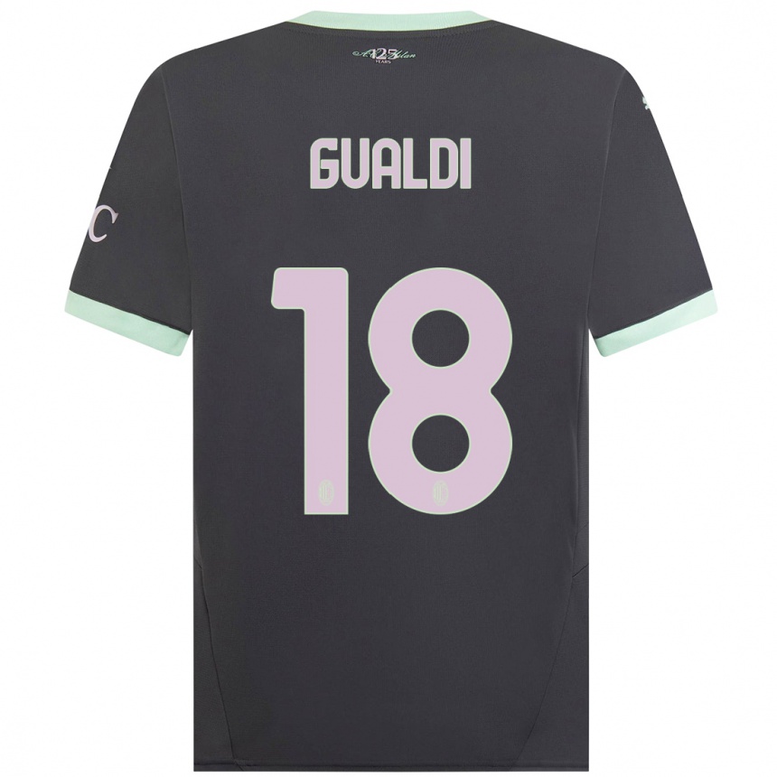 Hombre Fútbol Camiseta Andrea Gualdi #18 Gris Equipación Tercera 2024/25 Argentina