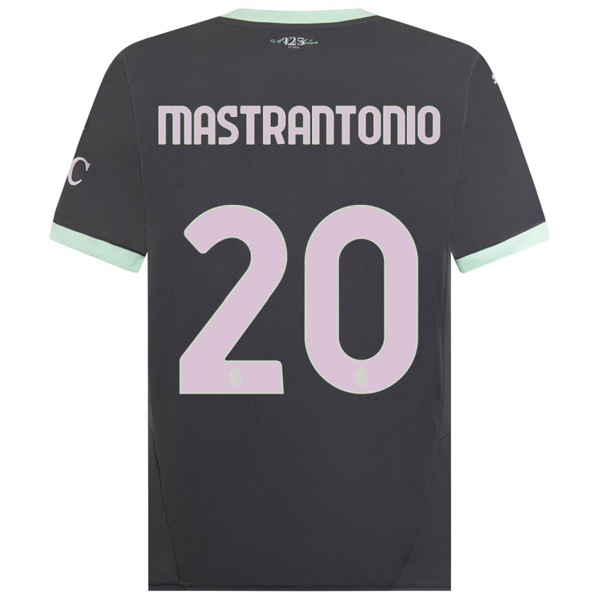 Hombre Fútbol Camiseta Davide Mastrantonio #20 Gris Equipación Tercera 2024/25 Argentina