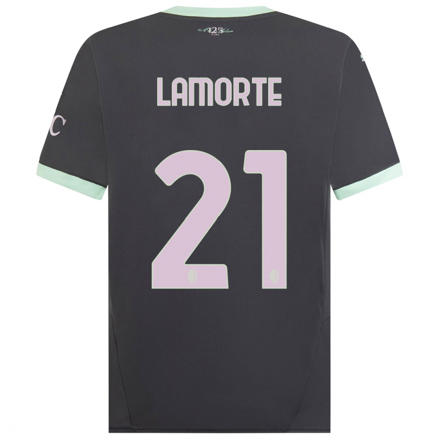 Hombre Fútbol Camiseta Alessandro Lamorte #21 Gris Equipación Tercera 2024/25 Argentina