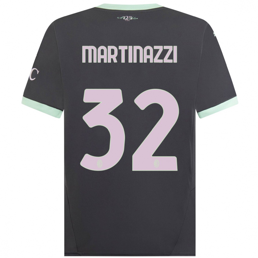 Hombre Fútbol Camiseta Luca Martinazzi #32 Gris Equipación Tercera 2024/25 Argentina