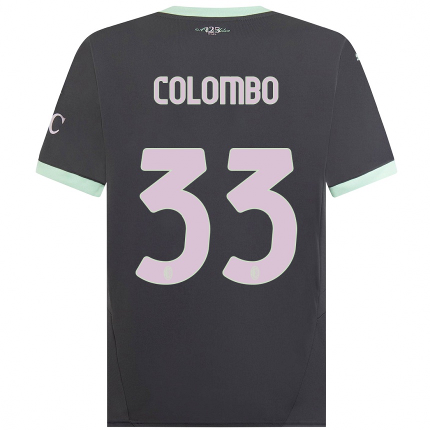 Hombre Fútbol Camiseta Federico Colombo #33 Gris Equipación Tercera 2024/25 Argentina