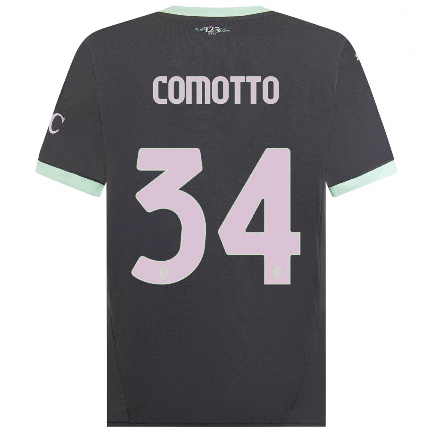 Hombre Fútbol Camiseta Christian Comotto #34 Gris Equipación Tercera 2024/25 Argentina