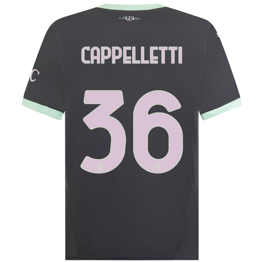 Hombre Fútbol Camiseta Mattia Cappelletti #36 Gris Equipación Tercera 2024/25 Argentina