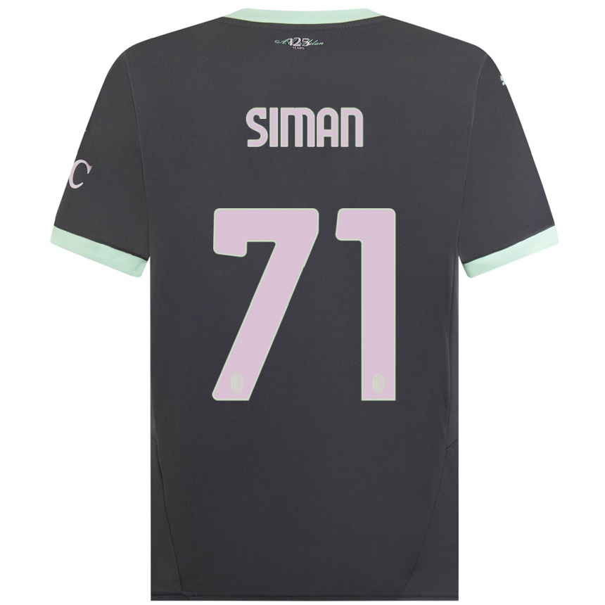 Hombre Fútbol Camiseta Alexandru Șiman #71 Gris Equipación Tercera 2024/25 Argentina