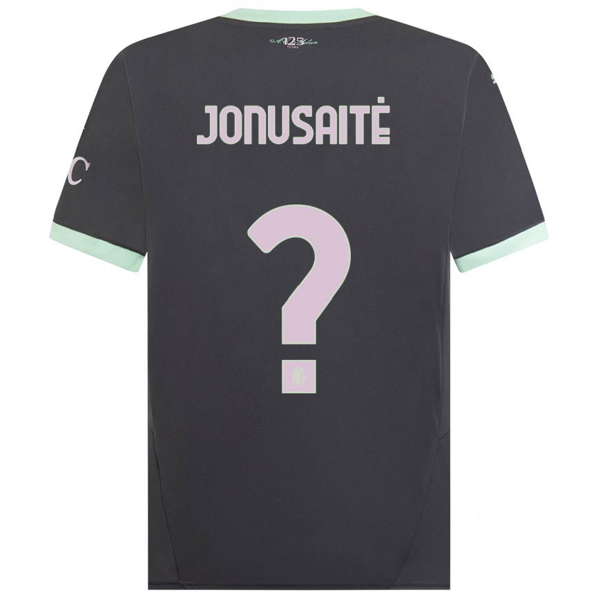 Hombre Fútbol Camiseta Rimantė Jonušaitė #0 Gris Equipación Tercera 2024/25 Argentina