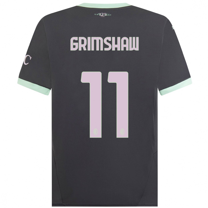 Hombre Fútbol Camiseta Christy Grimshaw #11 Gris Equipación Tercera 2024/25 Argentina