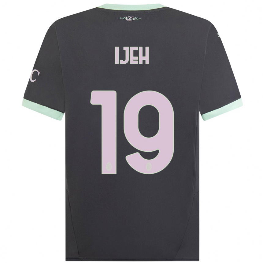 Hombre Fútbol Camiseta Evelyn Ijeh #19 Gris Equipación Tercera 2024/25 Argentina