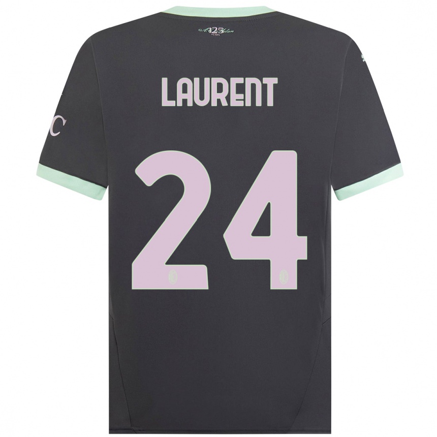 Hombre Fútbol Camiseta Emelyne Laurent #24 Gris Equipación Tercera 2024/25 Argentina