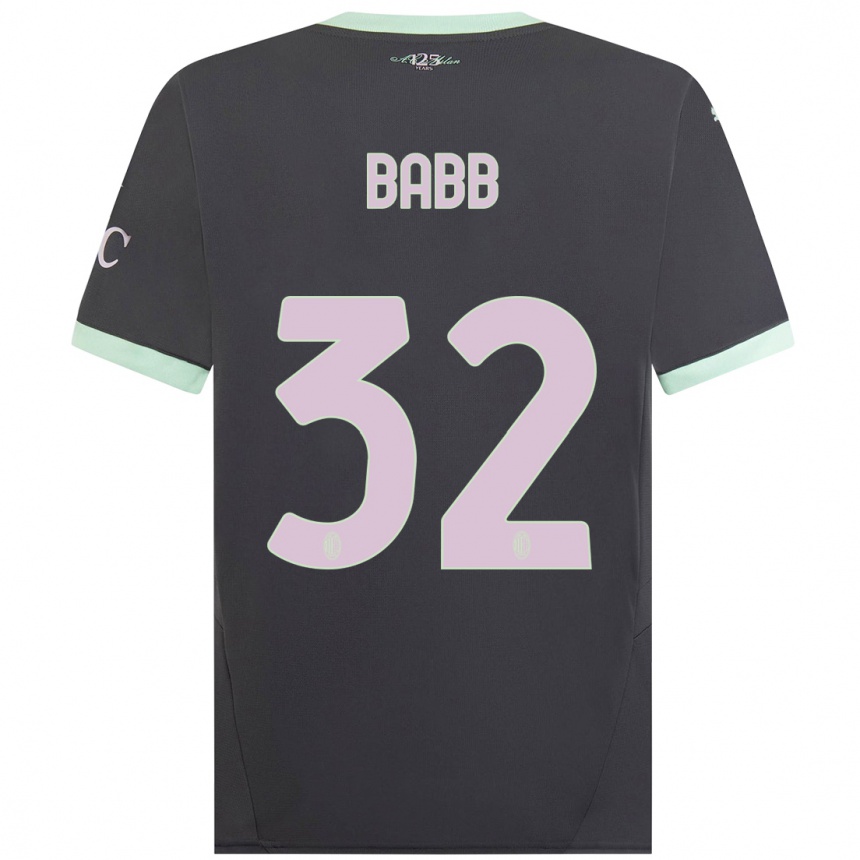 Hombre Fútbol Camiseta Selena Delia Babb #32 Gris Equipación Tercera 2024/25 Argentina