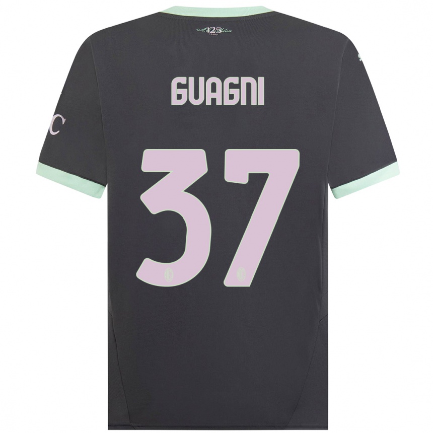 Hombre Fútbol Camiseta Alia Guagni #37 Gris Equipación Tercera 2024/25 Argentina