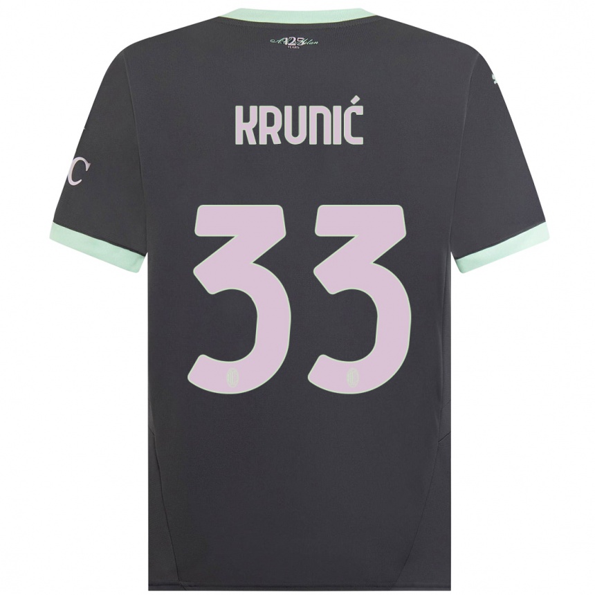 Hombre Fútbol Camiseta Rade Krunic #33 Gris Equipación Tercera 2024/25 Argentina