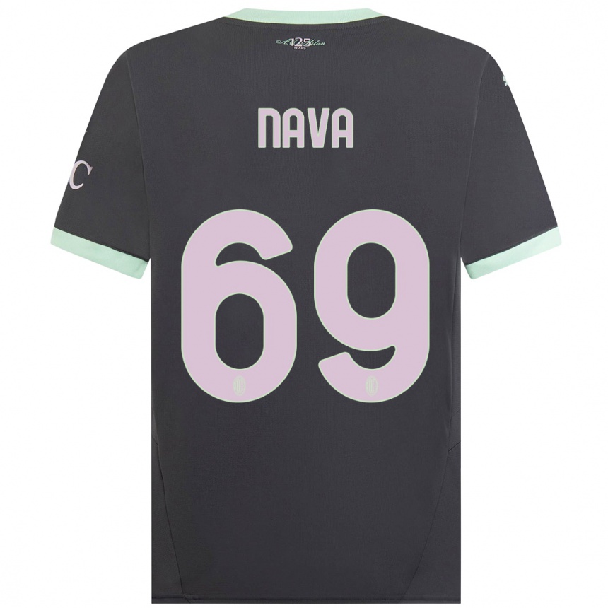 Hombre Fútbol Camiseta Lapo Nava #69 Gris Equipación Tercera 2024/25 Argentina