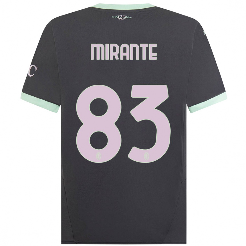 Hombre Fútbol Camiseta Antonio Mirante #83 Gris Equipación Tercera 2024/25 Argentina