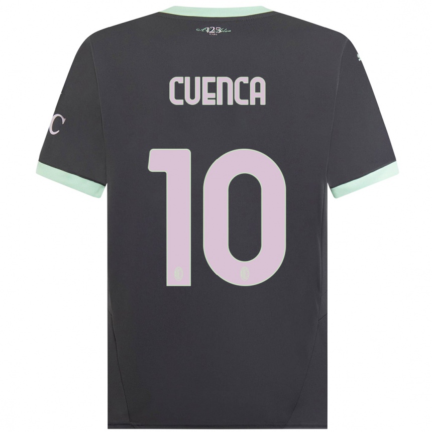 Hombre Fútbol Camiseta Hugo Cuenca #10 Gris Equipación Tercera 2024/25 Argentina