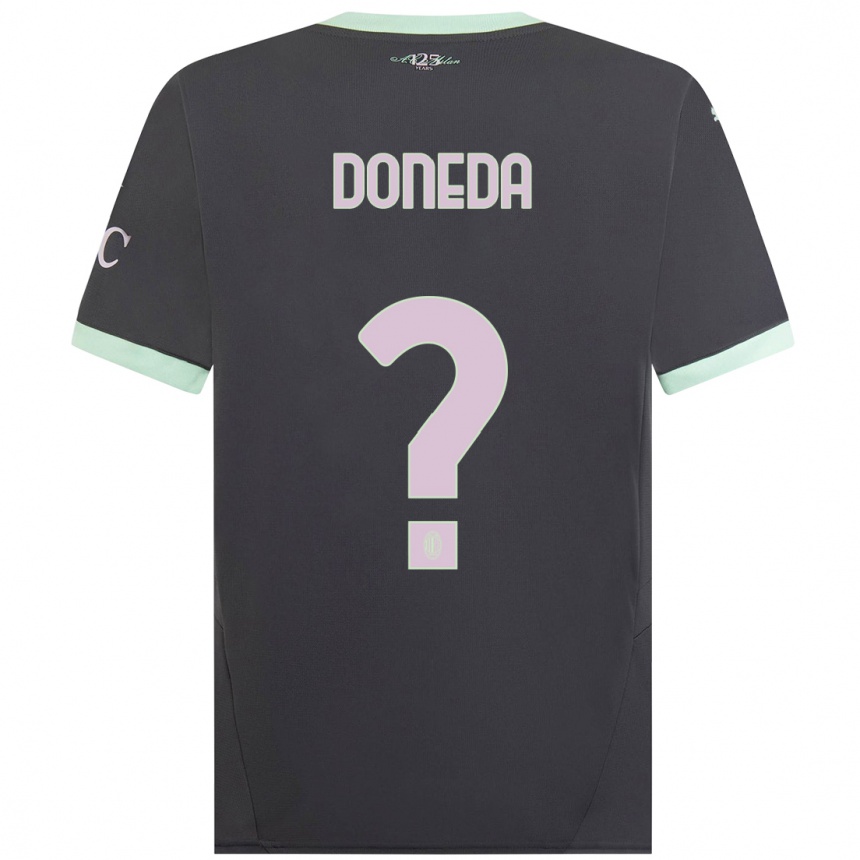 Hombre Fútbol Camiseta Paolo Doneda #0 Gris Equipación Tercera 2024/25 Argentina