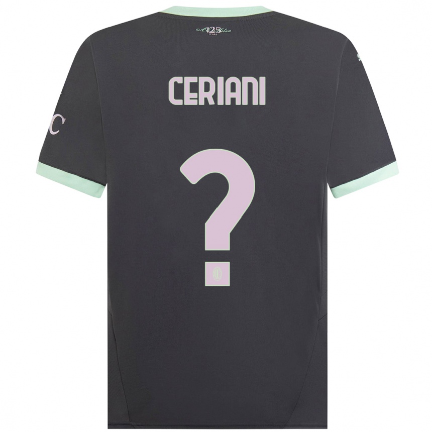 Hombre Fútbol Camiseta Gabriele Ceriani #0 Gris Equipación Tercera 2024/25 Argentina