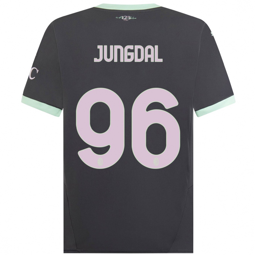 Hombre Fútbol Camiseta Andreas Jungdal #96 Gris Equipación Tercera 2024/25 Argentina