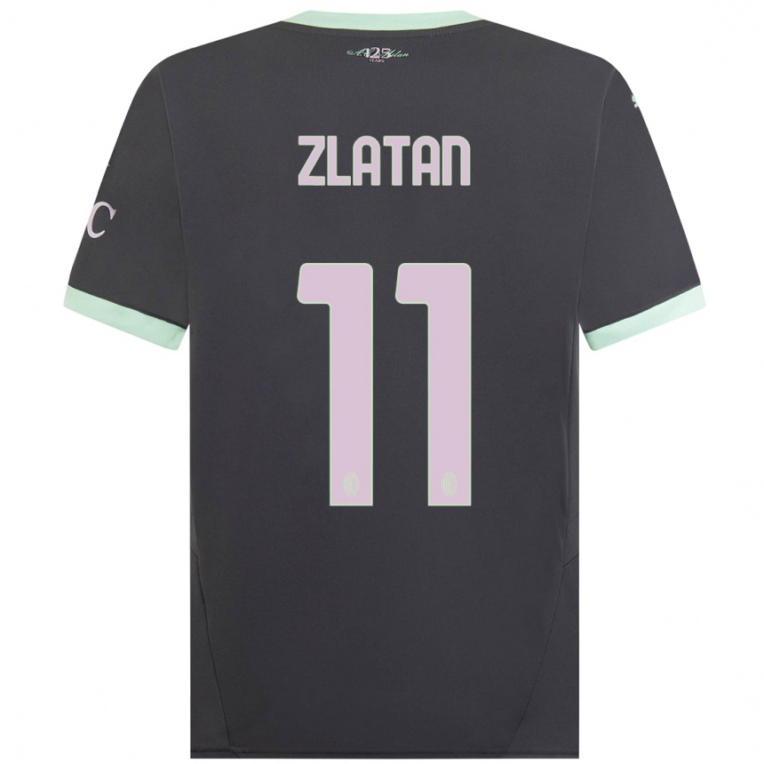 Hombre Fútbol Camiseta Zlatan Ibrahimovic #11 Gris Equipación Tercera 2024/25 Argentina