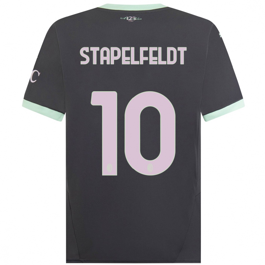 Hombre Fútbol Camiseta Nina Stapelfeldt #10 Gris Equipación Tercera 2024/25 Argentina