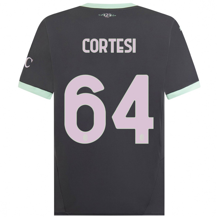 Hombre Fútbol Camiseta Selena Cortesi #64 Gris Equipación Tercera 2024/25 Argentina