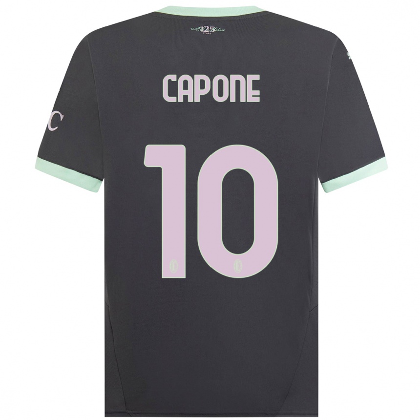 Hombre Fútbol Camiseta Andrea Capone #10 Gris Equipación Tercera 2024/25 Argentina