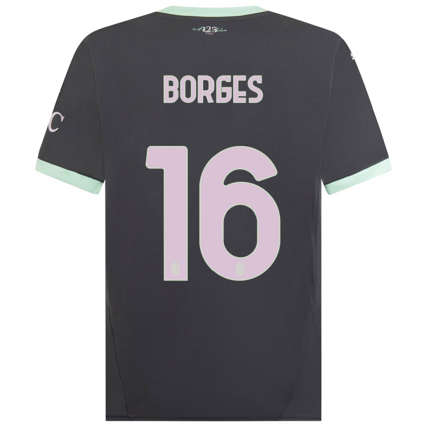 Hombre Fútbol Camiseta Lenny Borges #16 Gris Equipación Tercera 2024/25 Argentina