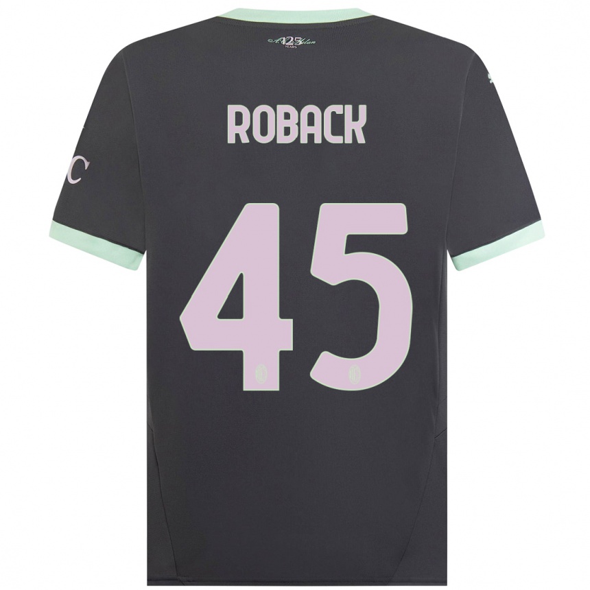 Hombre Fútbol Camiseta Emil Roback #45 Gris Equipación Tercera 2024/25 Argentina