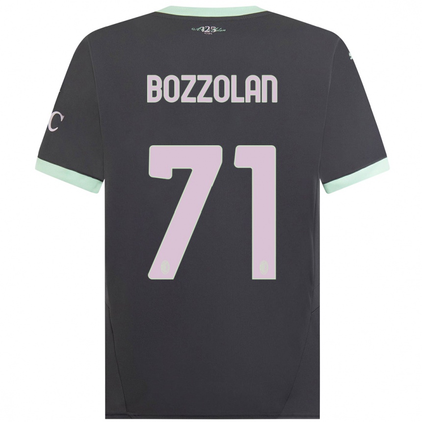 Hombre Fútbol Camiseta Andrea Bozzolan #71 Gris Equipación Tercera 2024/25 Argentina