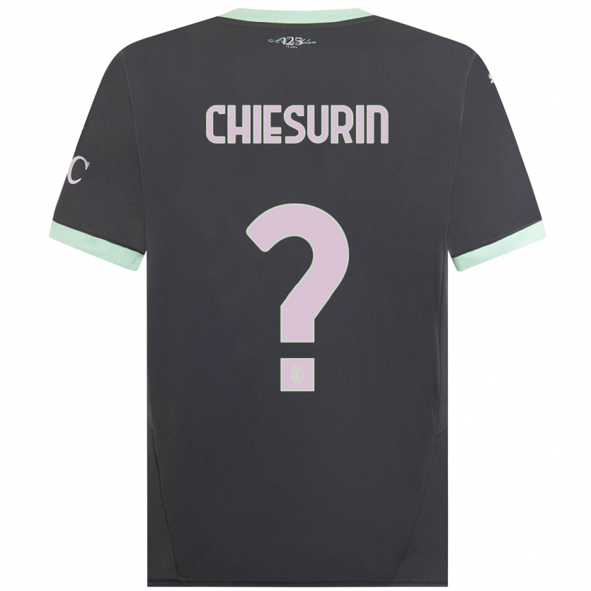 Hombre Fútbol Camiseta Alberto Chiesurin #0 Gris Equipación Tercera 2024/25 Argentina