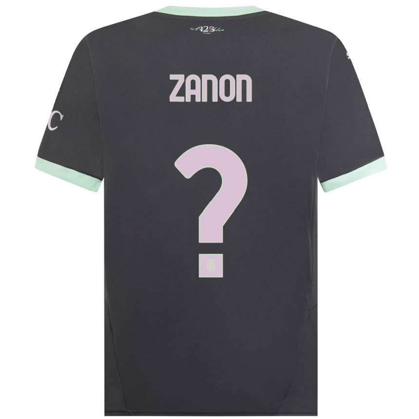 Hombre Fútbol Camiseta Thomas Zanon #0 Gris Equipación Tercera 2024/25 Argentina