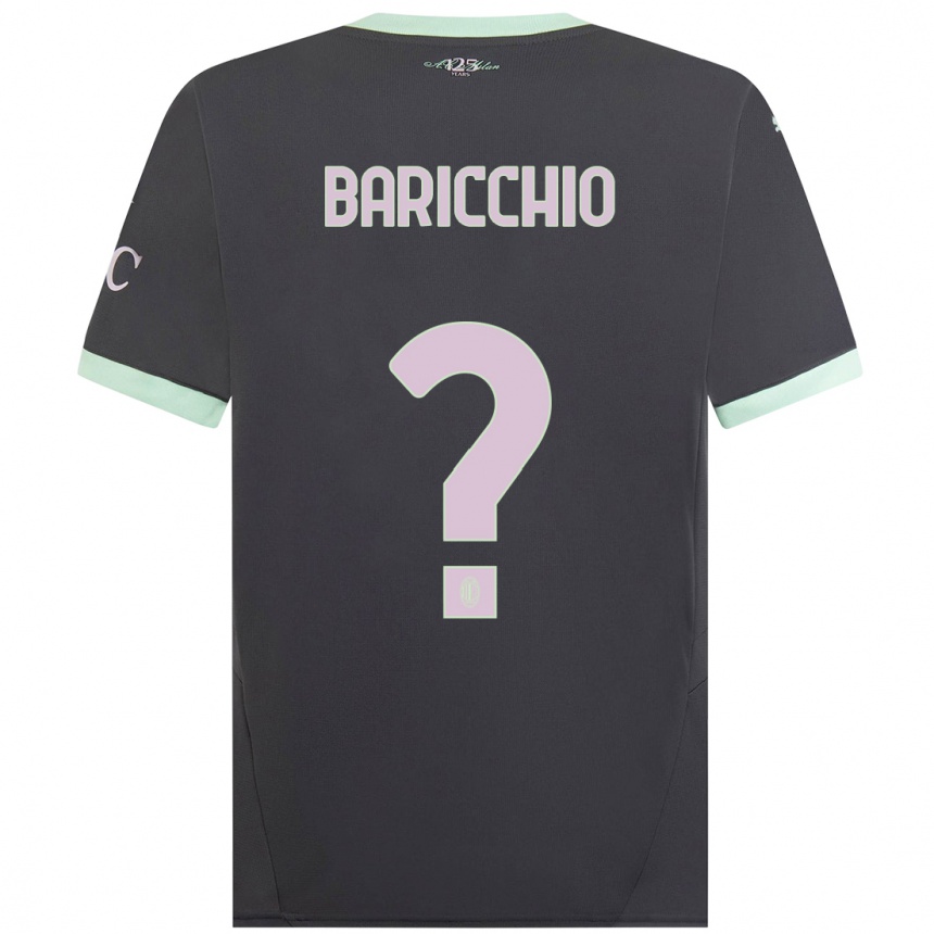 Hombre Fútbol Camiseta Luca Baricchio #0 Gris Equipación Tercera 2024/25 Argentina