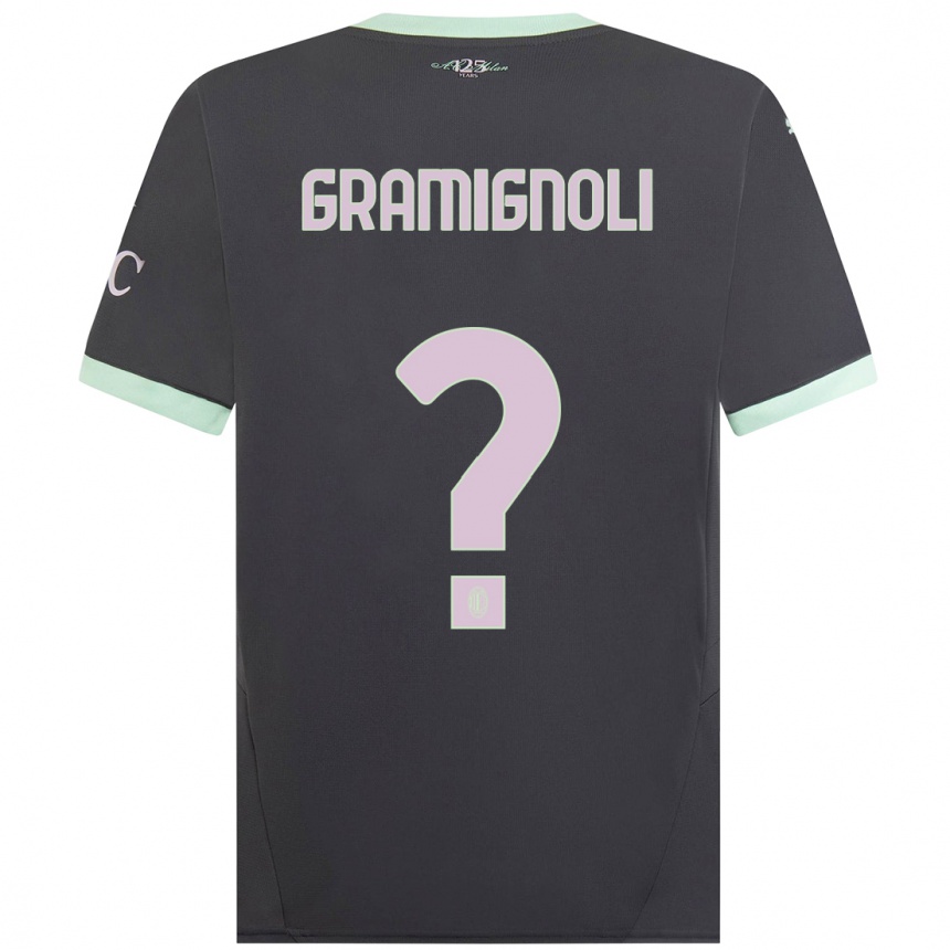 Hombre Fútbol Camiseta Luca Gramignoli #0 Gris Equipación Tercera 2024/25 Argentina