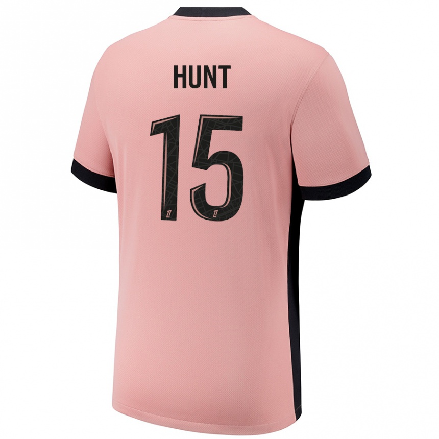 Hombre Fútbol Camiseta Clare Hunt #15 Rosa Óxido Equipación Tercera 2024/25 Argentina