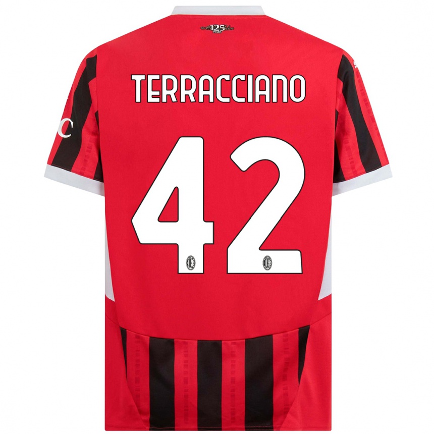 Mujer Fútbol Camiseta Filippo Terracciano #42 Rojo Negro 1ª Equipación 2024/25 Argentina