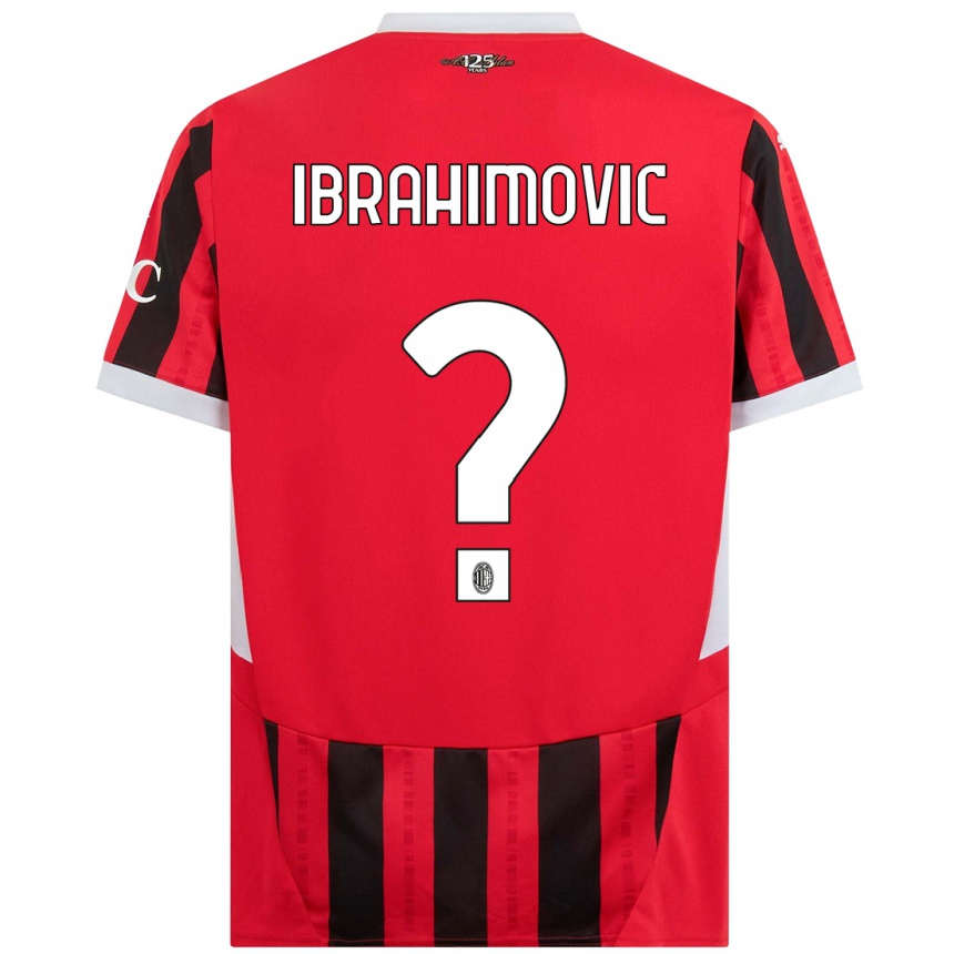 Mujer Fútbol Camiseta Vincent Ibrahimovic #0 Rojo Negro 1ª Equipación 2024/25 Argentina