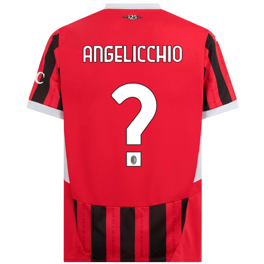 Mujer Fútbol Camiseta Mattia Angelicchio #0 Rojo Negro 1ª Equipación 2024/25 Argentina