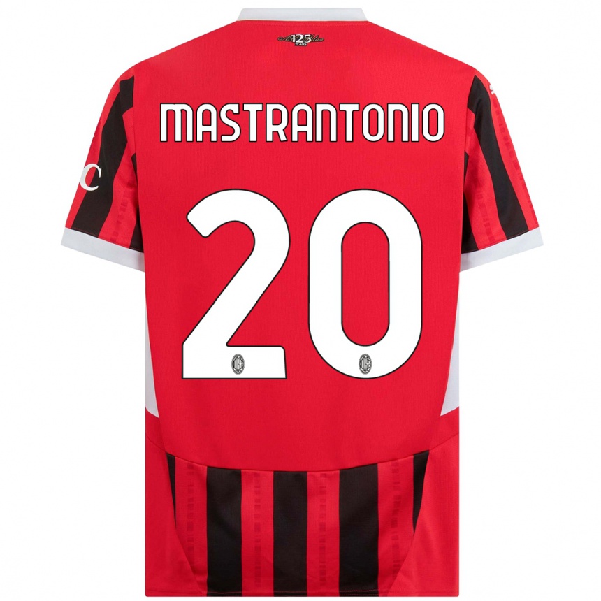 Mujer Fútbol Camiseta Davide Mastrantonio #20 Rojo Negro 1ª Equipación 2024/25 Argentina