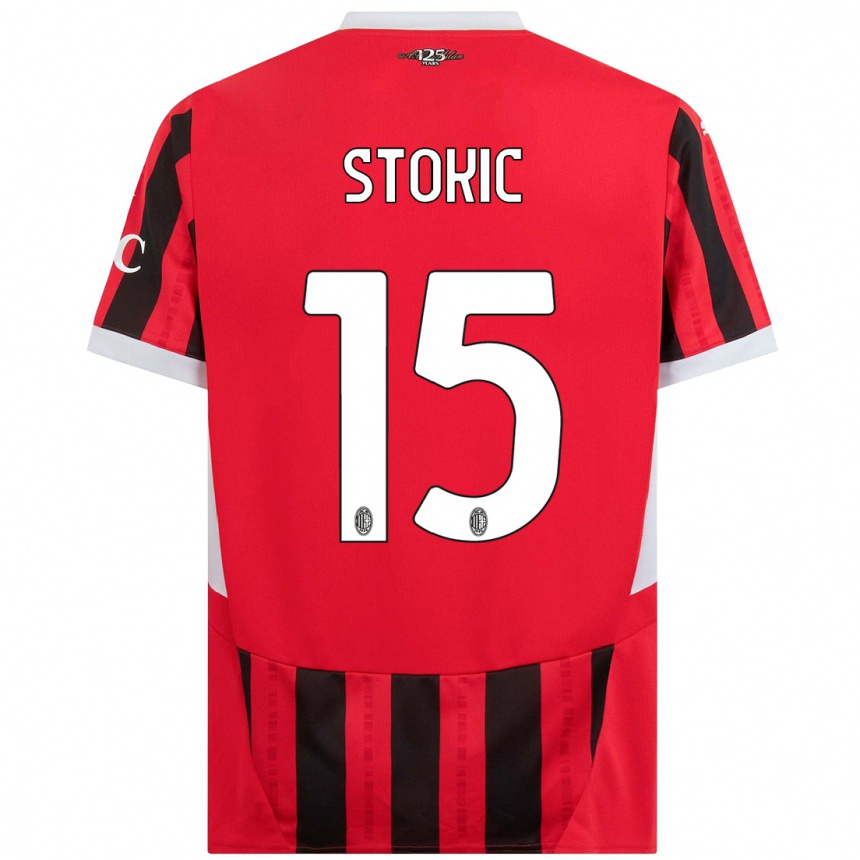 Mujer Fútbol Camiseta Sara Stokić #15 Rojo Negro 1ª Equipación 2024/25 Argentina