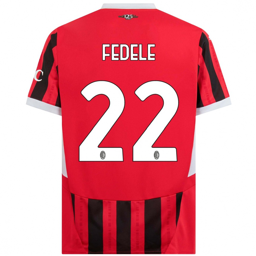 Mujer Fútbol Camiseta Noemi Fedele #22 Rojo Negro 1ª Equipación 2024/25 Argentina