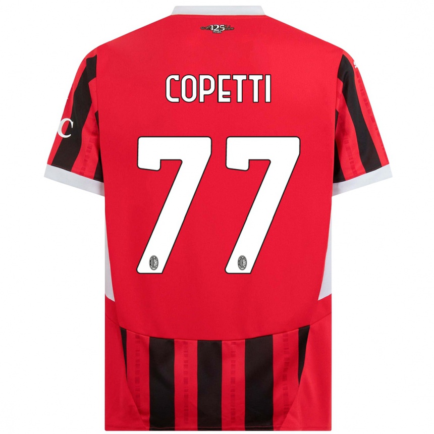 Mujer Fútbol Camiseta Matilde Copetti #77 Rojo Negro 1ª Equipación 2024/25 Argentina