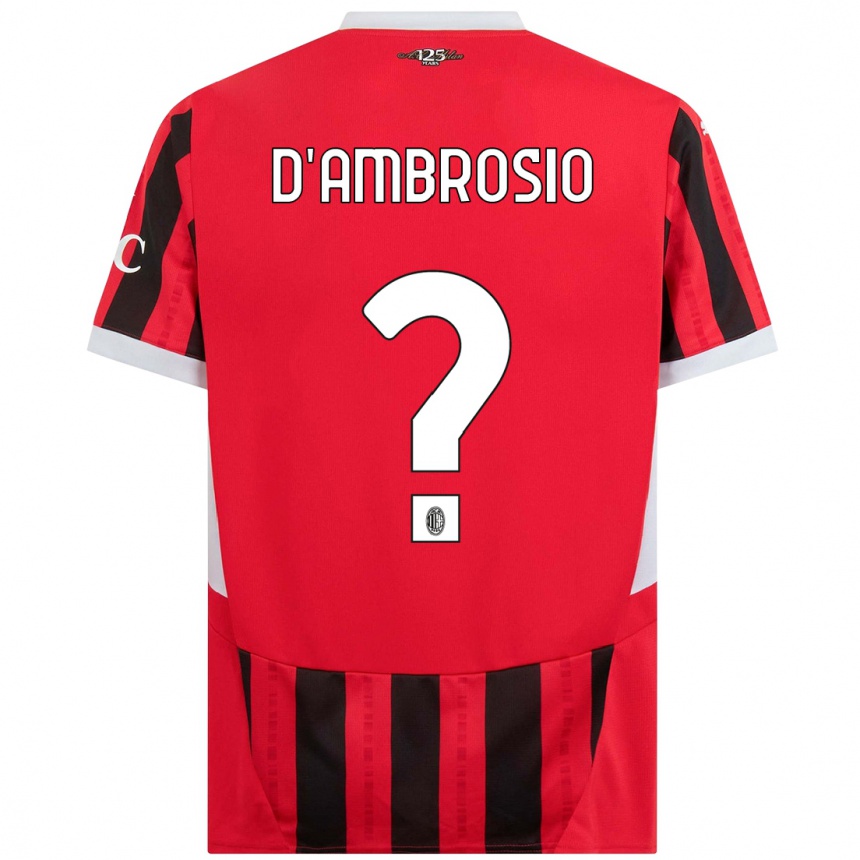 Mujer Fútbol Camiseta Antonio D'ambrosio #0 Rojo Negro 1ª Equipación 2024/25 Argentina