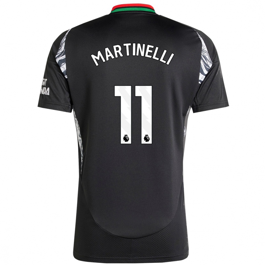 Mujer Fútbol Camiseta Gabriel Martinelli #11 Negro 2ª Equipación 2024/25 Argentina