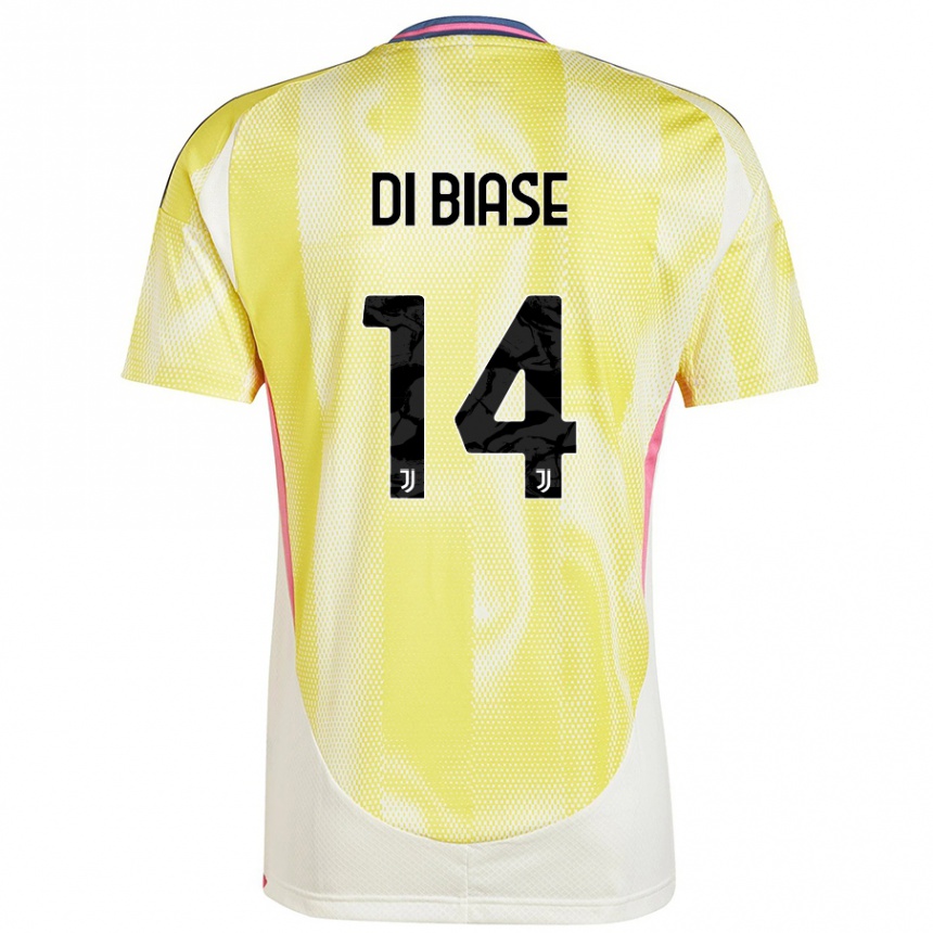 Mujer Fútbol Camiseta Gianmarco Di Biase #14 Amarillo Solar 2ª Equipación 2024/25 Argentina