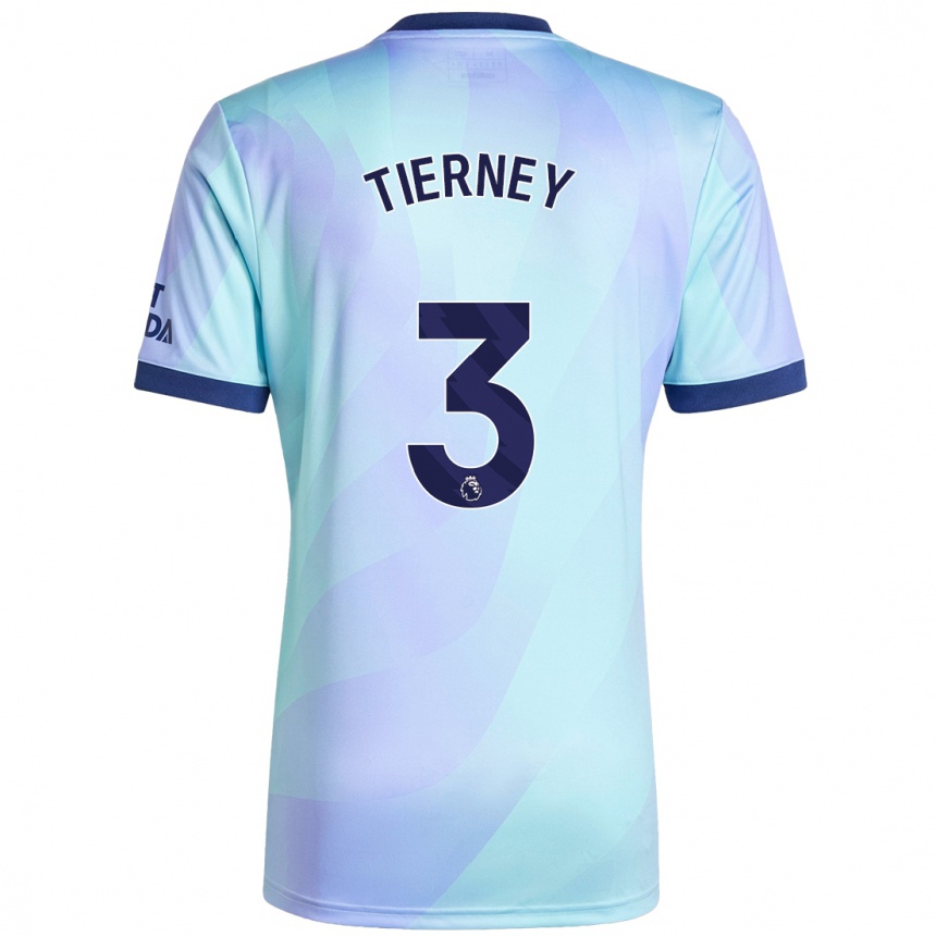 Mujer Fútbol Camiseta Kieran Tierney #3 Agua Equipación Tercera 2024/25 Argentina