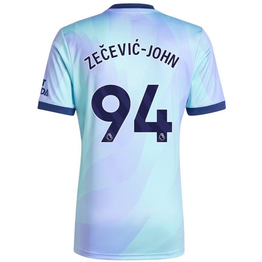 Mujer Fútbol Camiseta Louis Zečević-John #94 Agua Equipación Tercera 2024/25 Argentina