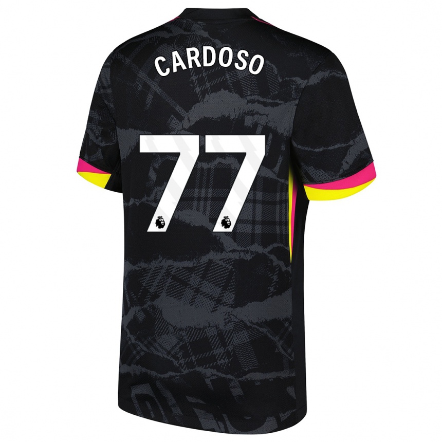 Mujer Fútbol Camiseta Leo Cardoso #77 Negro Rosa Equipación Tercera 2024/25 Argentina