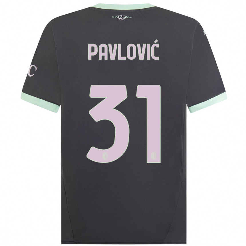 Mujer Fútbol Camiseta Strahinja Pavlović #31 Gris Equipación Tercera 2024/25 Argentina