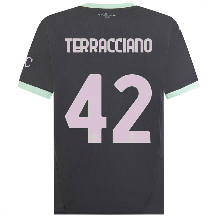 Mujer Fútbol Camiseta Filippo Terracciano #42 Gris Equipación Tercera 2024/25 Argentina