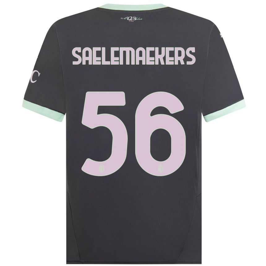 Mujer Fútbol Camiseta Alexis Saelemaekers #56 Gris Equipación Tercera 2024/25 Argentina