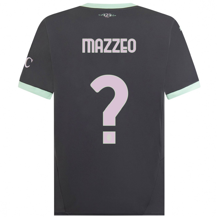 Mujer Fútbol Camiseta Kevin Mazzeo #0 Gris Equipación Tercera 2024/25 Argentina